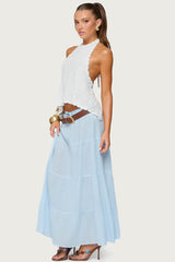 Kaila Cotton Tiered Maxi Skirt