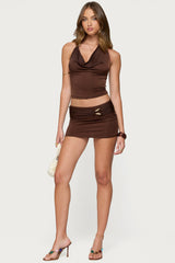 Isaiah Abstract Ring Halter Top