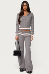 Kaliya Stripey Strapless Knit Top