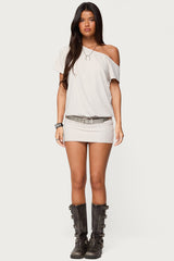 Dorie Off Shoulder Cut Out Mini Dress