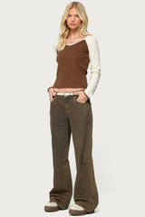 Ronie Contrast Raglan Top