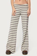 Avalie Striped Ribbed Pants