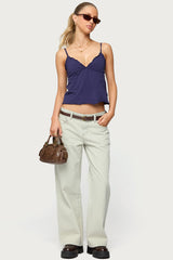Petite Raelynn Washed Low Rise Baggy Jeans
