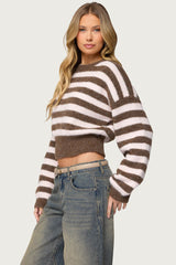 Penelope Fuzzy Striped Sweater