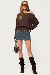Off Shoulder Oversized Sweater