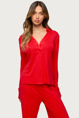 Justina Button Up Top