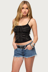 Union Jack Grommet Tank Top