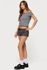 Amanda Striped Off Shoulder Top