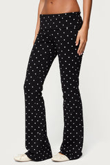 Daliya Polka Dot Fold Over Pants