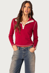 Gio Contrast Stitch Top