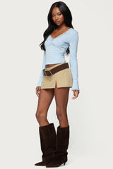 Mathilda Lacey Bell Sleeve Top