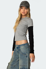 Lucine Layered Long Sleeve T Shirt