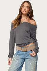Nannie Off Shoulder Oversized Top