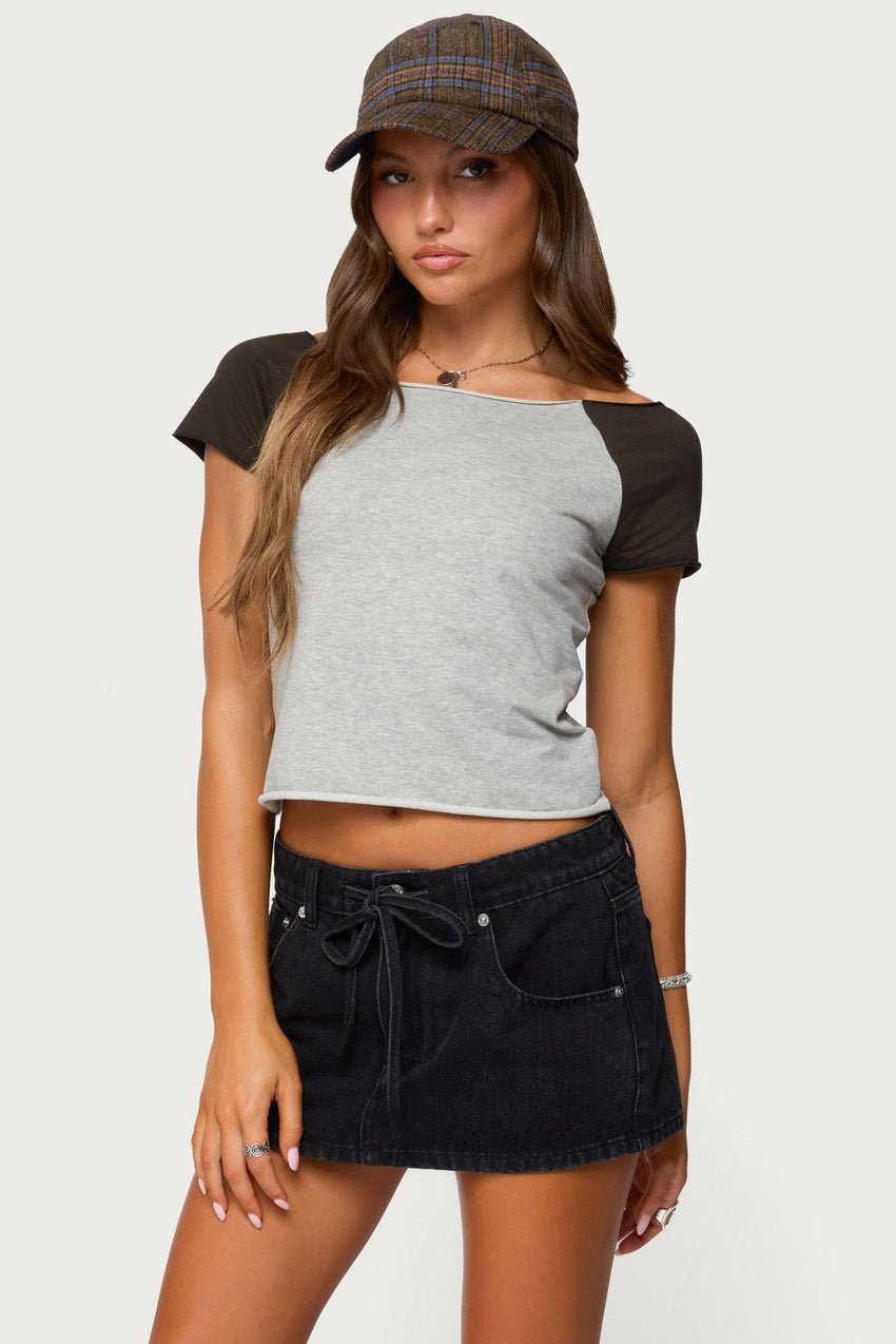Liva Contrast Raglan T Shirt