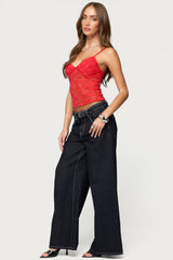 Eira Sheer Lace Tank Top